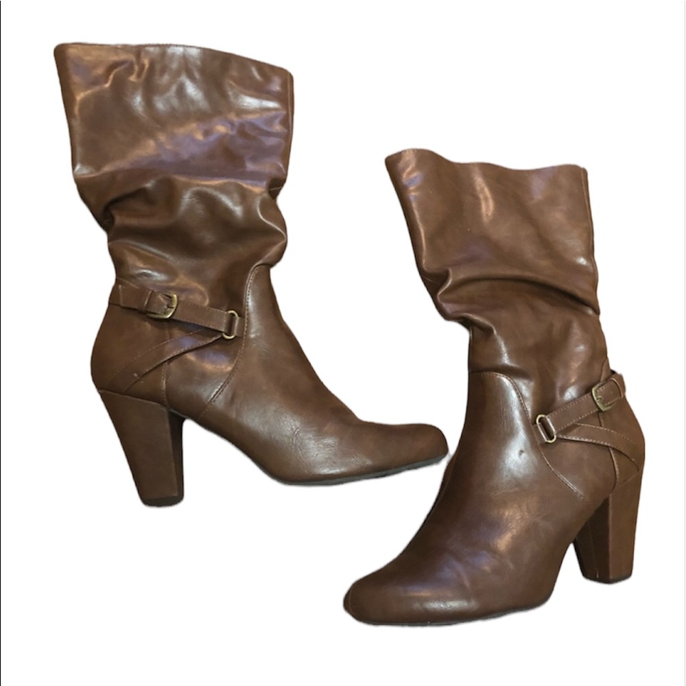 Nine West Dakota Slouch Boots Brown Size 11